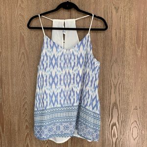 NWT Blue & White Japna Reversible Tank Top Size L